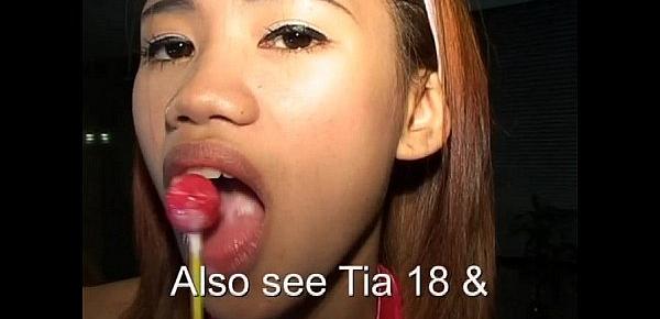  Petite Titty Thai teen Zoe 18 sucks & showers thaigirltia.com